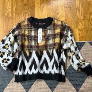 Joseph A Multicolor Patterned Sweater